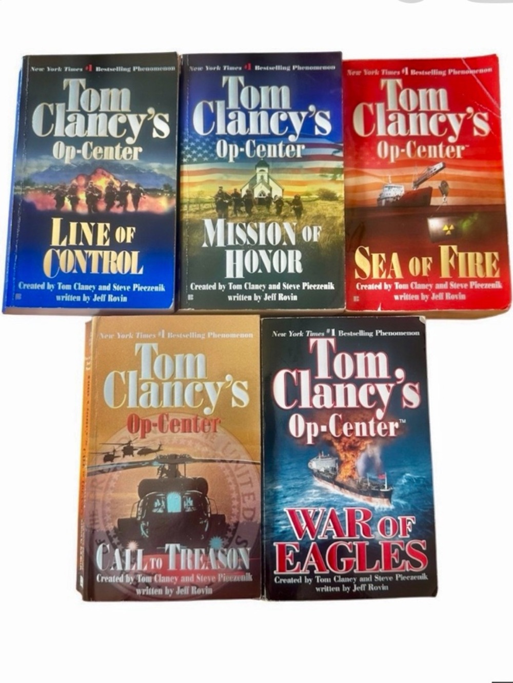 Tom Clancy Op-Center Books 8-12 Sequential Series Lot Thriller
